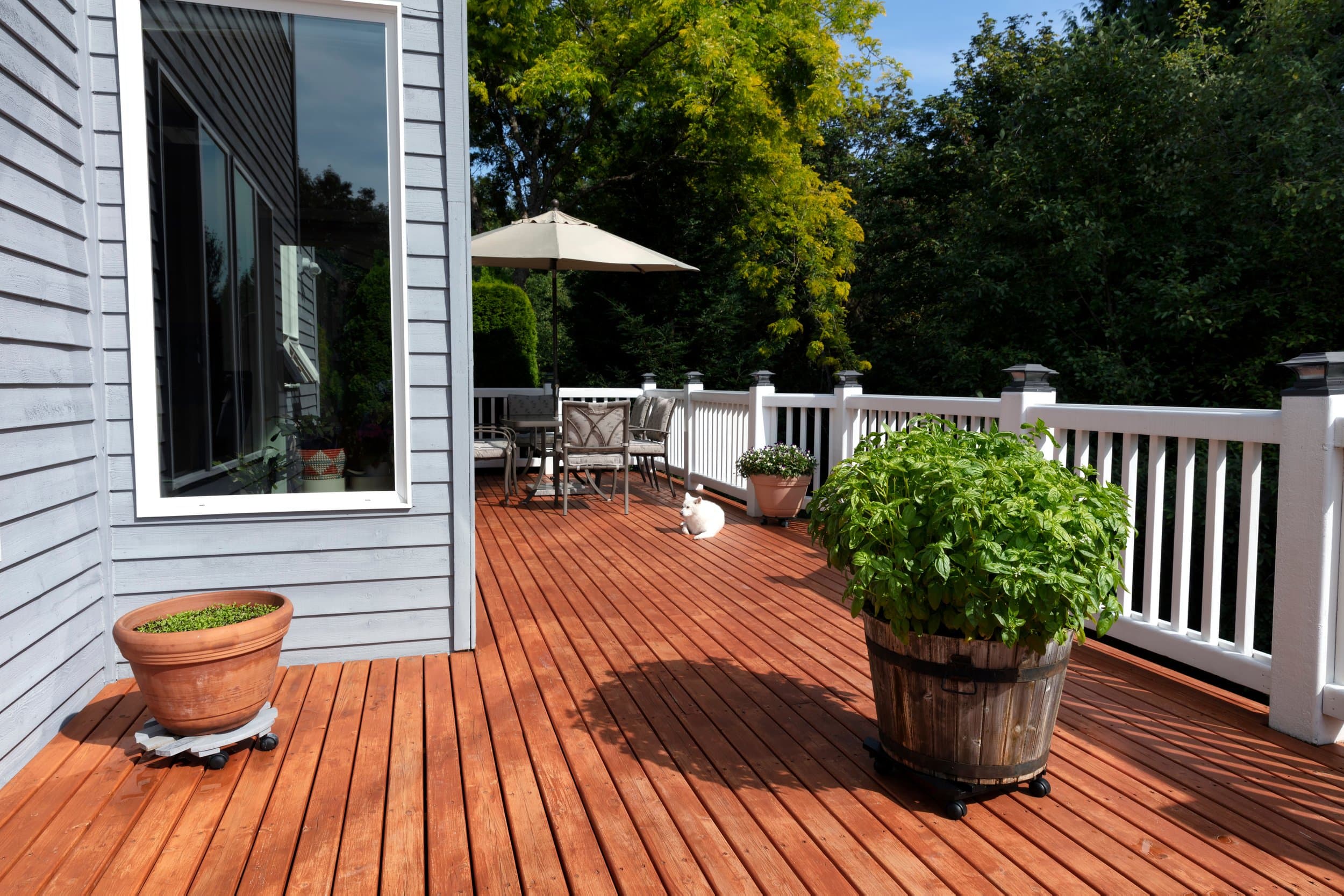 Beautiful custom-built deck